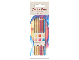 Lápices pastel Conté à Paris - Juego de 6 colores. Retrato