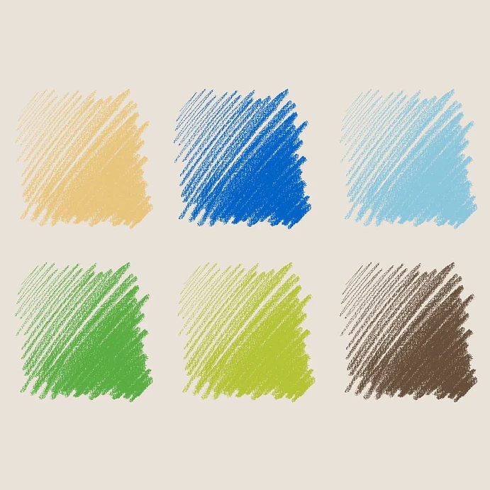 Lápices pastel Conté à Paris - Juego de 6 colores. Paisaje 3