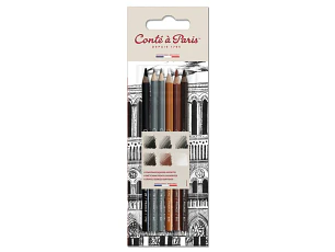 Lápices pastel Conté à Paris - Juego de 6 colores. 