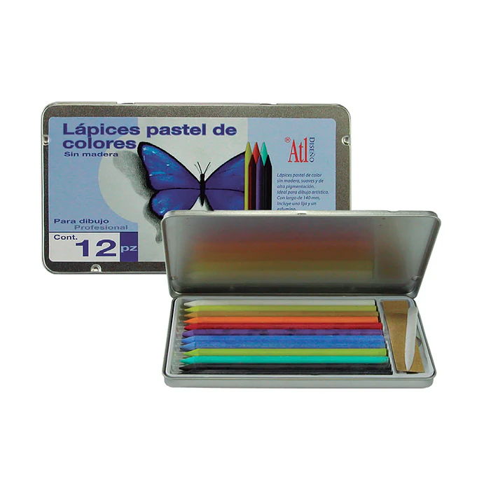 Lápices De Colores Sin Madera En Tonos Pastel ATL 12 Piezas 2