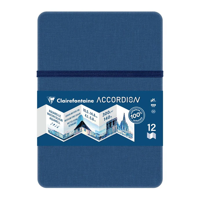 Cuaderno acordeón para acuarela - 3 tamaños 2