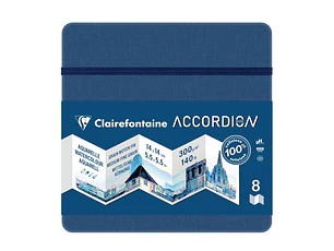 Cuaderno acordeón para acuarela - 3 tamaños