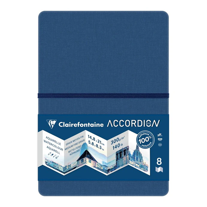 Cuaderno acordeón para acuarela - 3 tamaños 3
