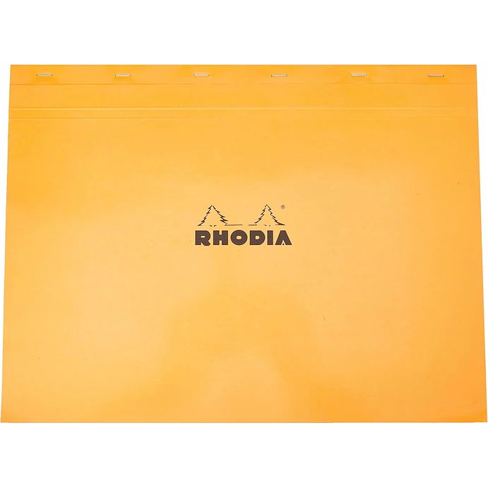 Libreta N°38 - Bloc de cuadros 5x5 grapado Rhodia, negro, A3+ Naranjo 1