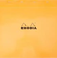 Libreta N°38 - Bloc de cuadros 5x5 grapado Rhodia, negro, A3+ Naranjo - Miniatura 1
