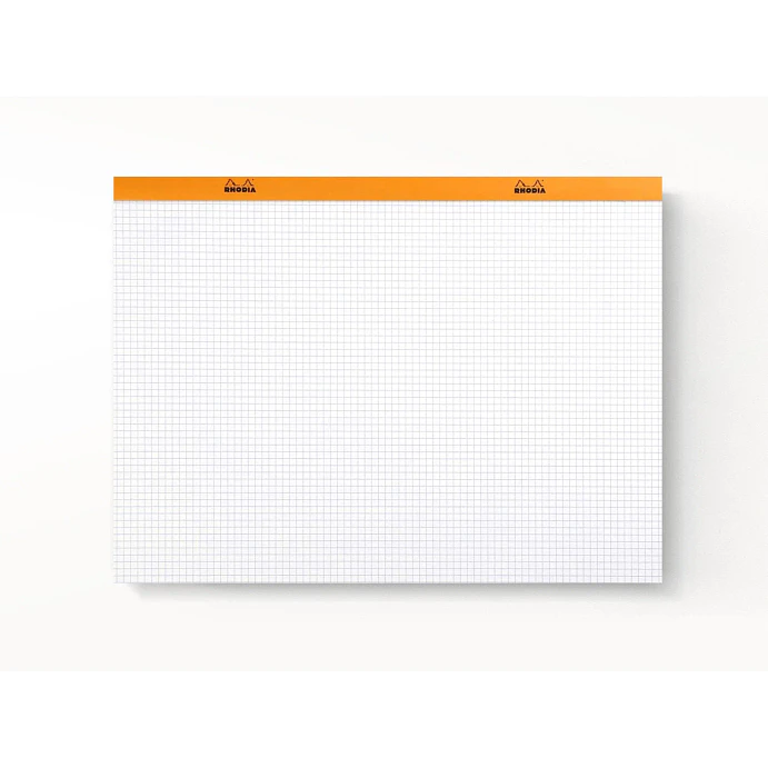 Libreta N°38 - Bloc de cuadros 5x5 grapado Rhodia, negro, A3+ Naranjo 2
