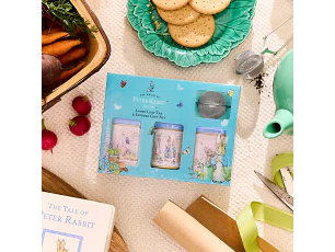 Beatrix Potter Set de regalo de mini latas de té e infusor