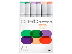 Copic Sketch Set de 6 - Secondary Tones