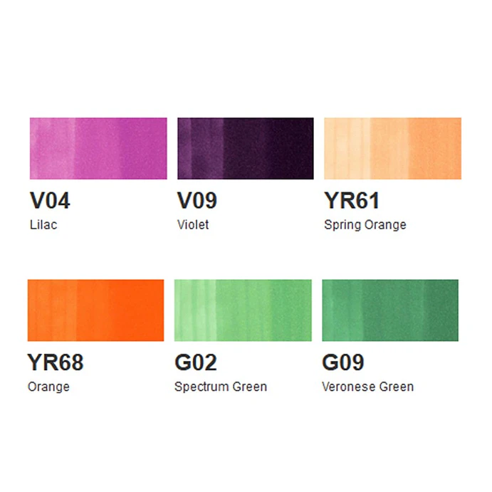 Copic Sketch Set de 6 - Secondary Tones 2