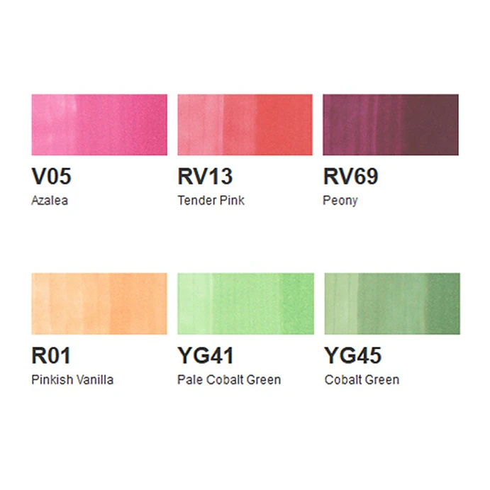 Copic Sketch Set de 6 - Floral Favorites 1 2