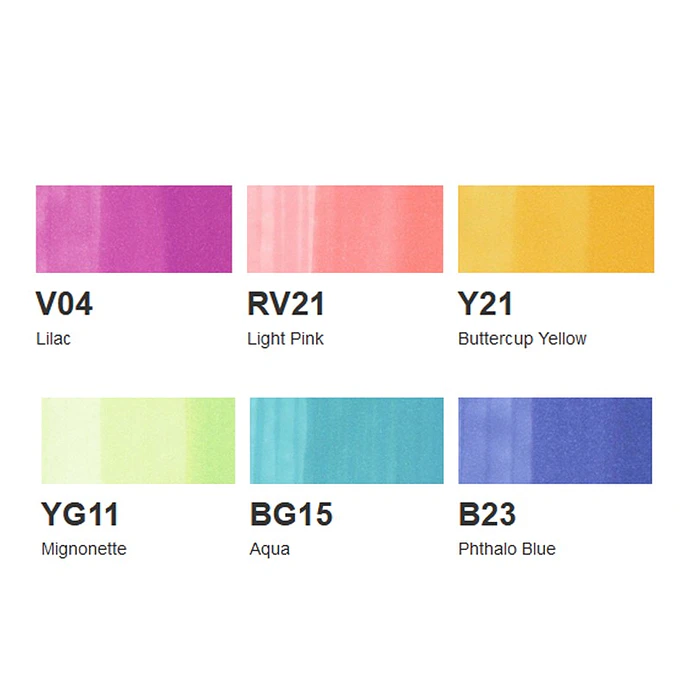 Copic Ciao Markers Set de 6 - Colores Pastel 3