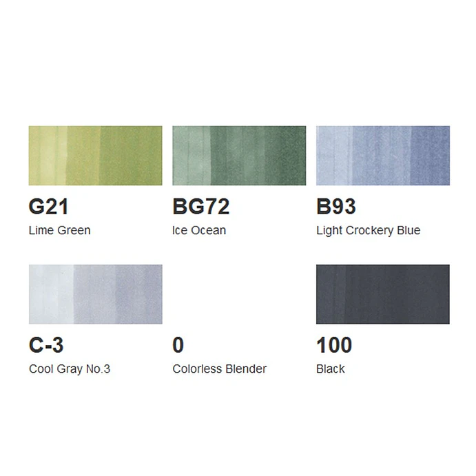 COPIC Ciao 6 color set Sea 3