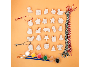 25 Mini Adornos de Navidad + PINTURA