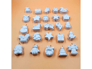 25 Mini Adornos de Navidad + PINTURA