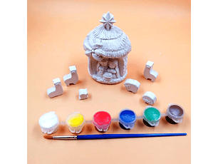 Mini Pesebre de Navidad + PINTURA