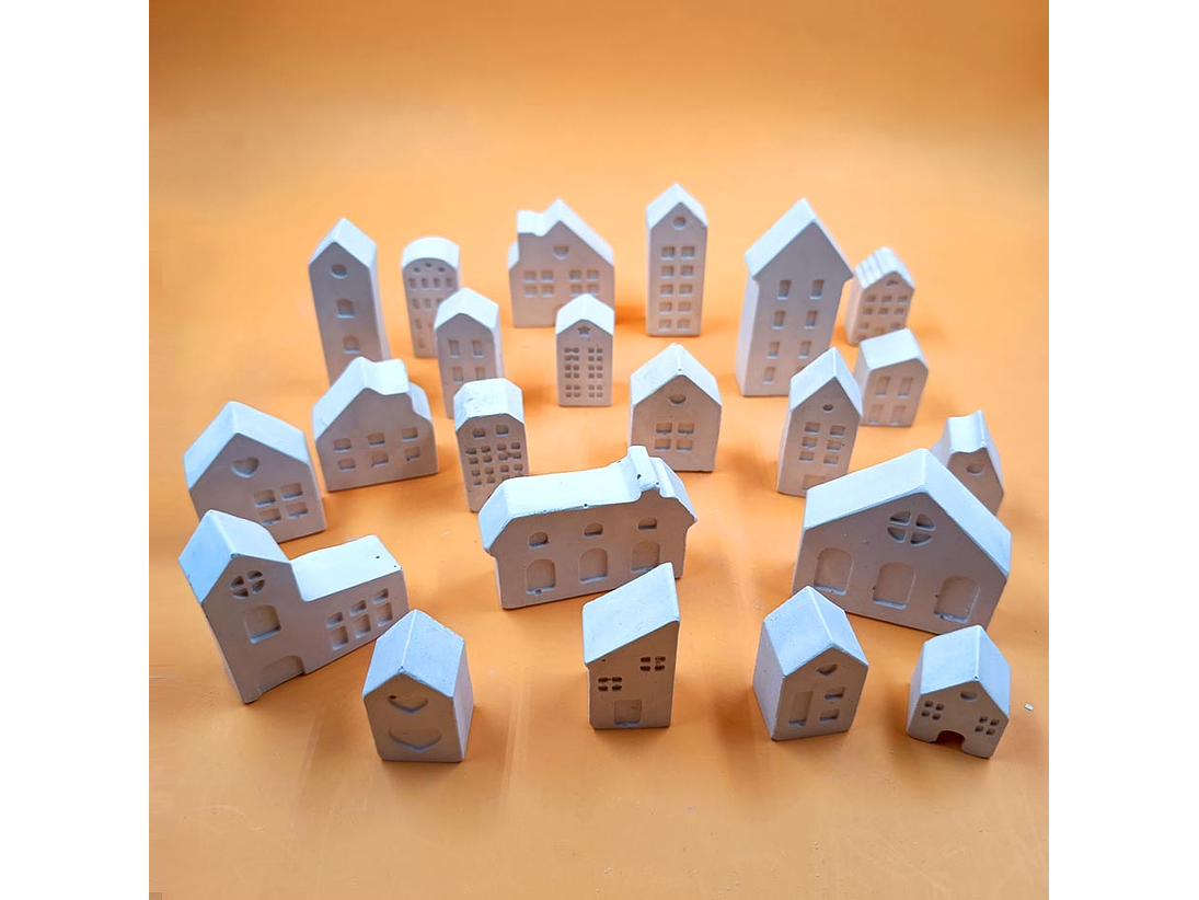 22 Mini Casas de Yeso + PINTURA 3