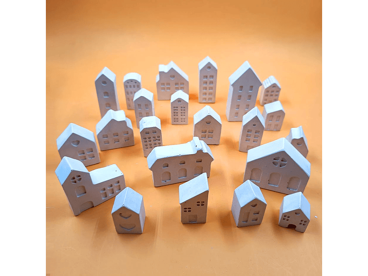 22 Mini Casas de Yeso + PINTURA 3