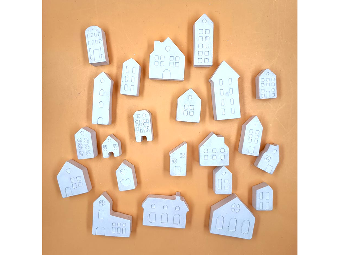 22 Mini Casas de Yeso + PINTURA 4