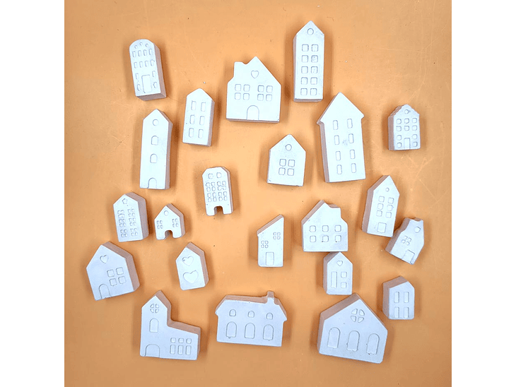 22 Mini Casas de Yeso + PINTURA 4