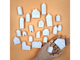 22 Mini Casas de Yeso + PINTURA