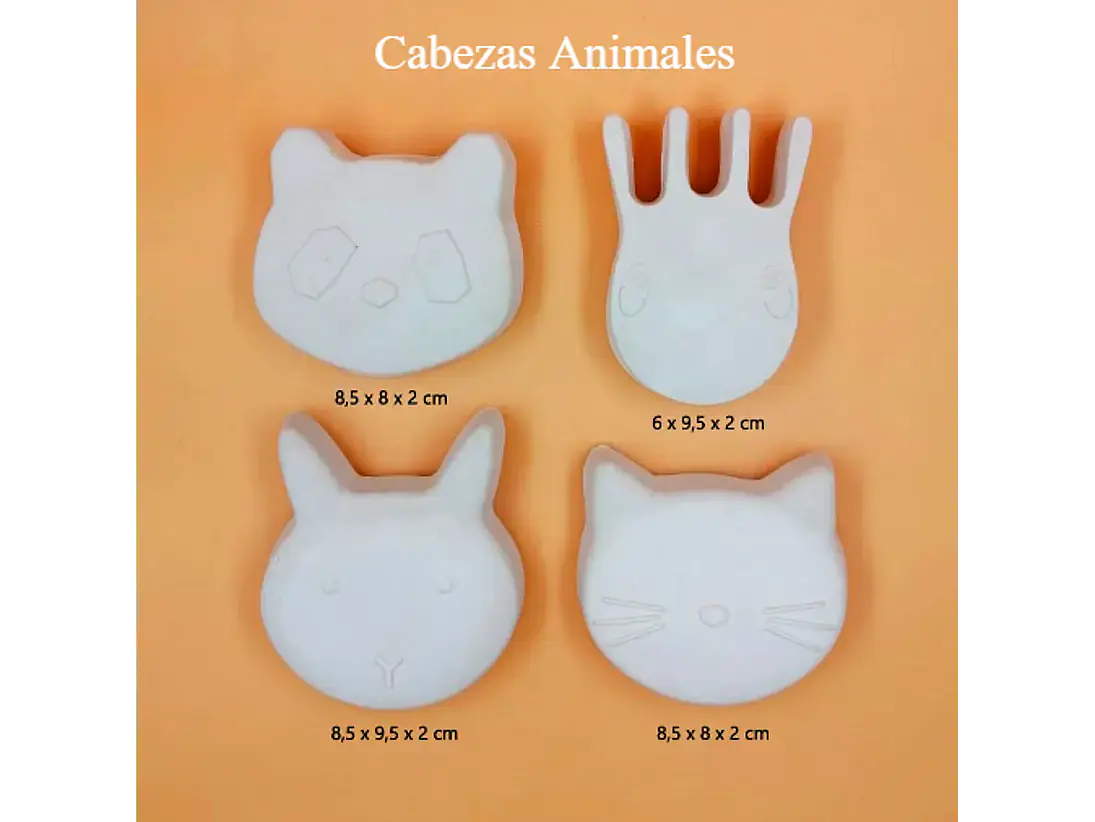 Cabezas Animales / Set 4 Figuras 1