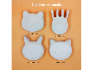 Cabezas Animales / Set 4 Figuras