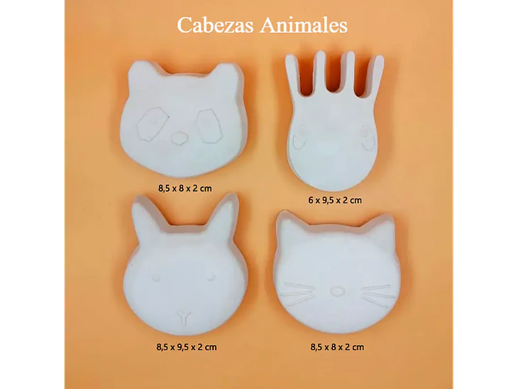 Cabezas Animales / Set 4 Figuras 1