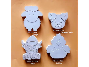 Animales Granja II/ Set 4 Figuras