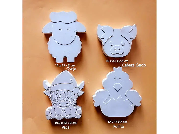 Animales Granja II/ Set 4 Figuras 2