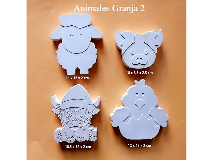 Animales Granja II/ Set 4 Figuras 1