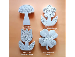 Plantas / Set 4 Figuras