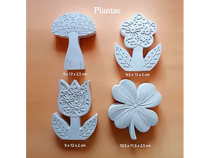 Plantas / Set 4 Figuras