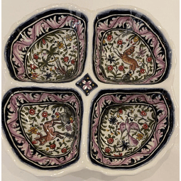 Taça aperitivos com 4 div. cor