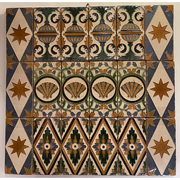 Painel de 18 azulejos