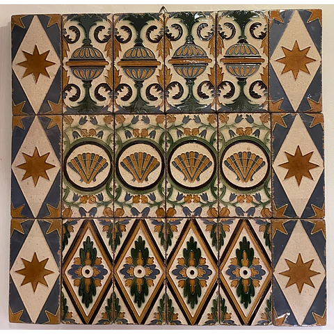 Painel de 18 azulejos