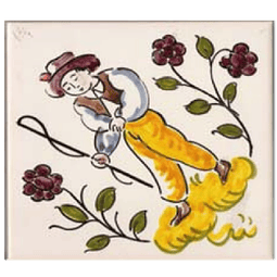 Azulejo Individual Trajes Regionais 1 ANB