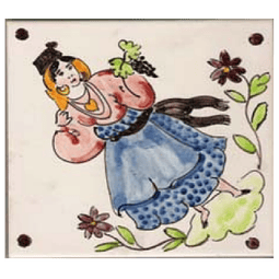 Azulejo Individual Trajes Regionais 5 ANB