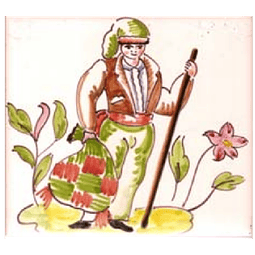 Azulejo Individual Trajes Regionais 10 ANB