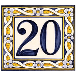 Tile with number