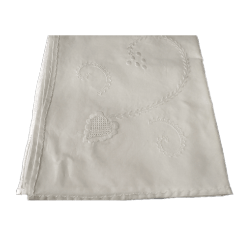 180cm. round tablecloth in white&#x2F;white