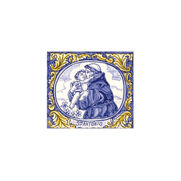 Azulejo Santo António azul 3 - TQ