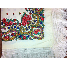 Lenço Minhoto com franja (Beige)