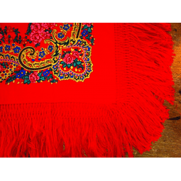 Lenço Minhoto com franja (vermelho)
