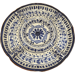 Large appetizer plate in blue