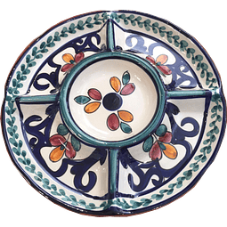 Prato aperitivos grande Verde-Azul