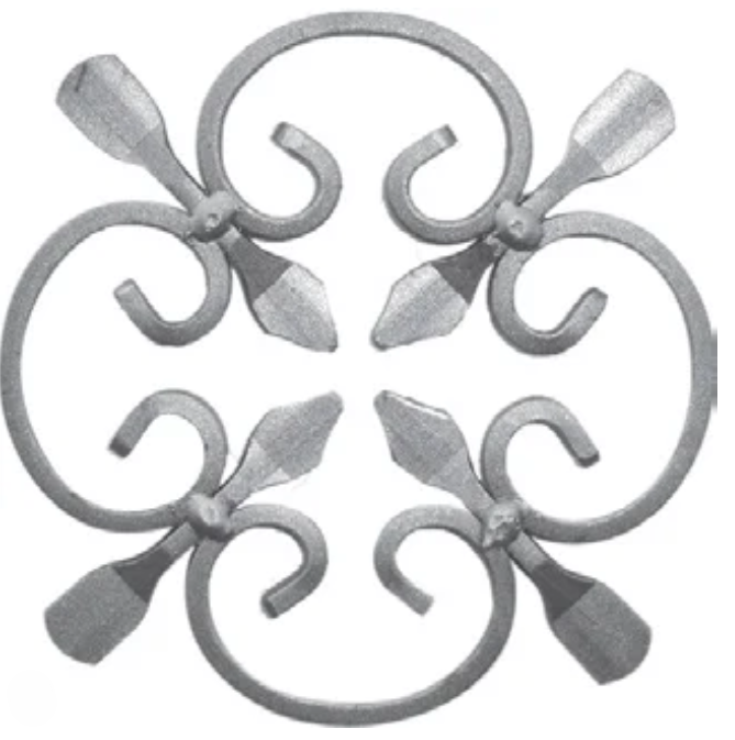 Rosetón / 12 x 6 mm / 160mm