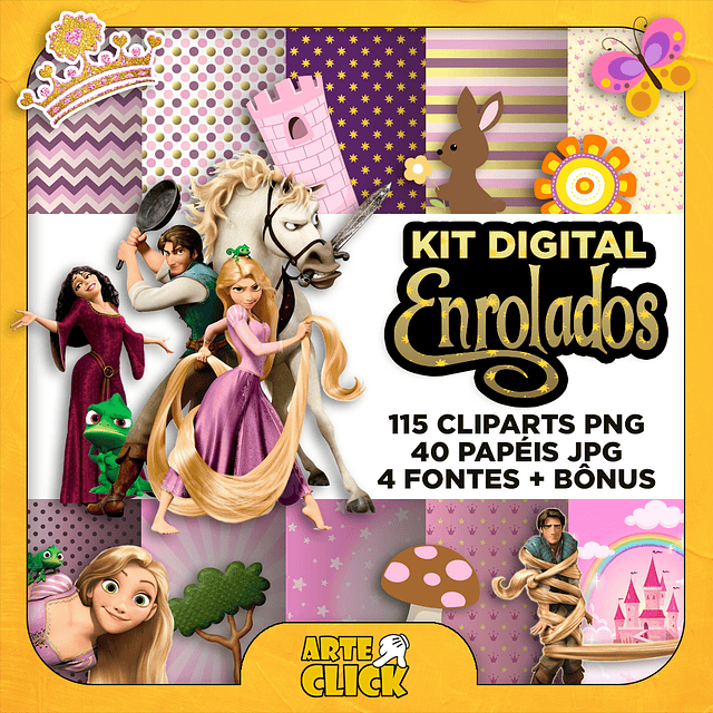 Kit Digital Enrolados (Rapunzel)