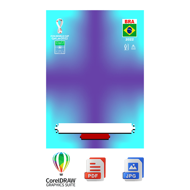 Arte Figurinha Copa do Mundo 2022 (CorelDRAW/PDF/JPG)