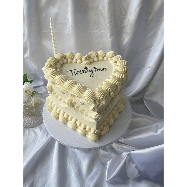 Hear Cake blanco glitter / Arma Tu Torta
