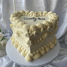 Hear Cake blanco glitter / Arma Tu Torta